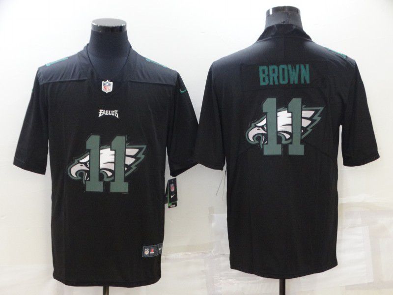 Men Philadelphia Eagles #11 Brown Black 2022 Nike Shadow version NFL Jersey->philadelphia eagles->NFL Jersey